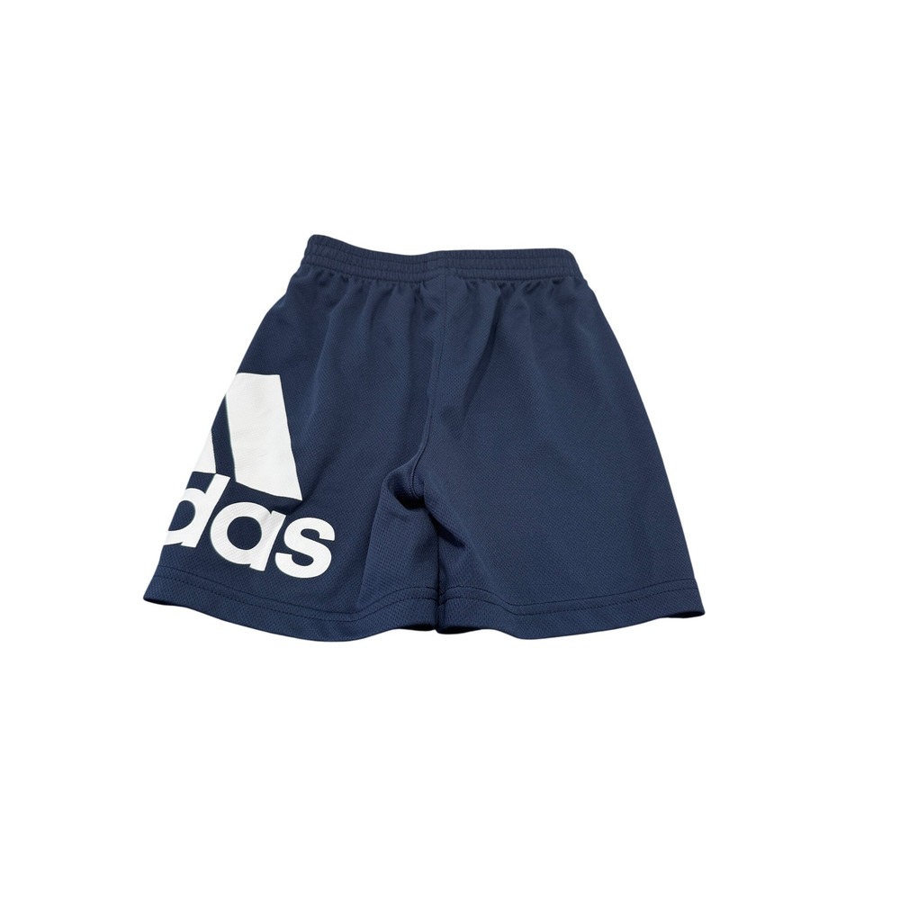 Adidas Boys Navy Blue Athletic Shorts Size 4 Mesh Logo Gym Activewear 0000588 - Picture 5 of 6